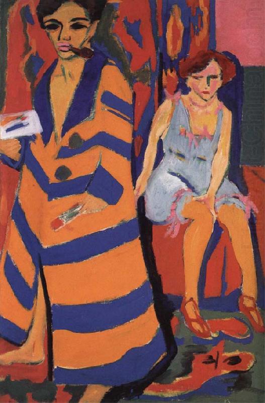Ernst Ludwig Kirchner Self-Portrait with Model china oil painting image